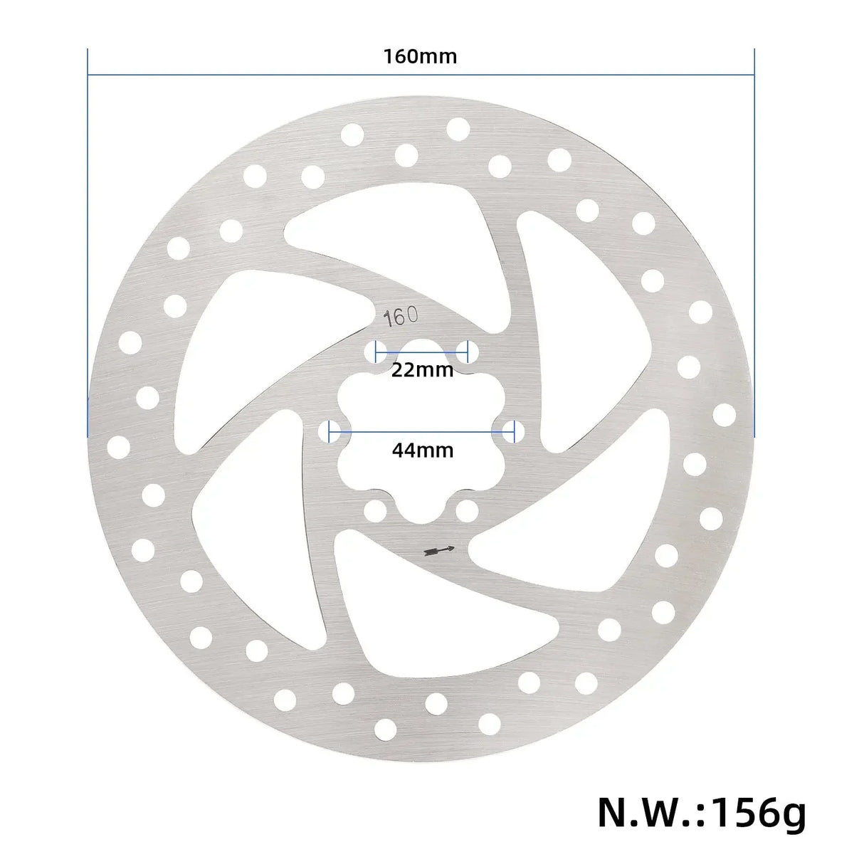 160mm around brake rotor wocomotors