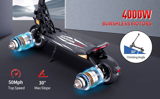 rovoron kullter electric scooter with 4000w powerful motors