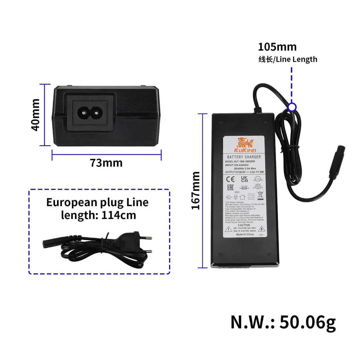 58.8v2ah charger for kukirin G3 pro/G2 master wocomotors