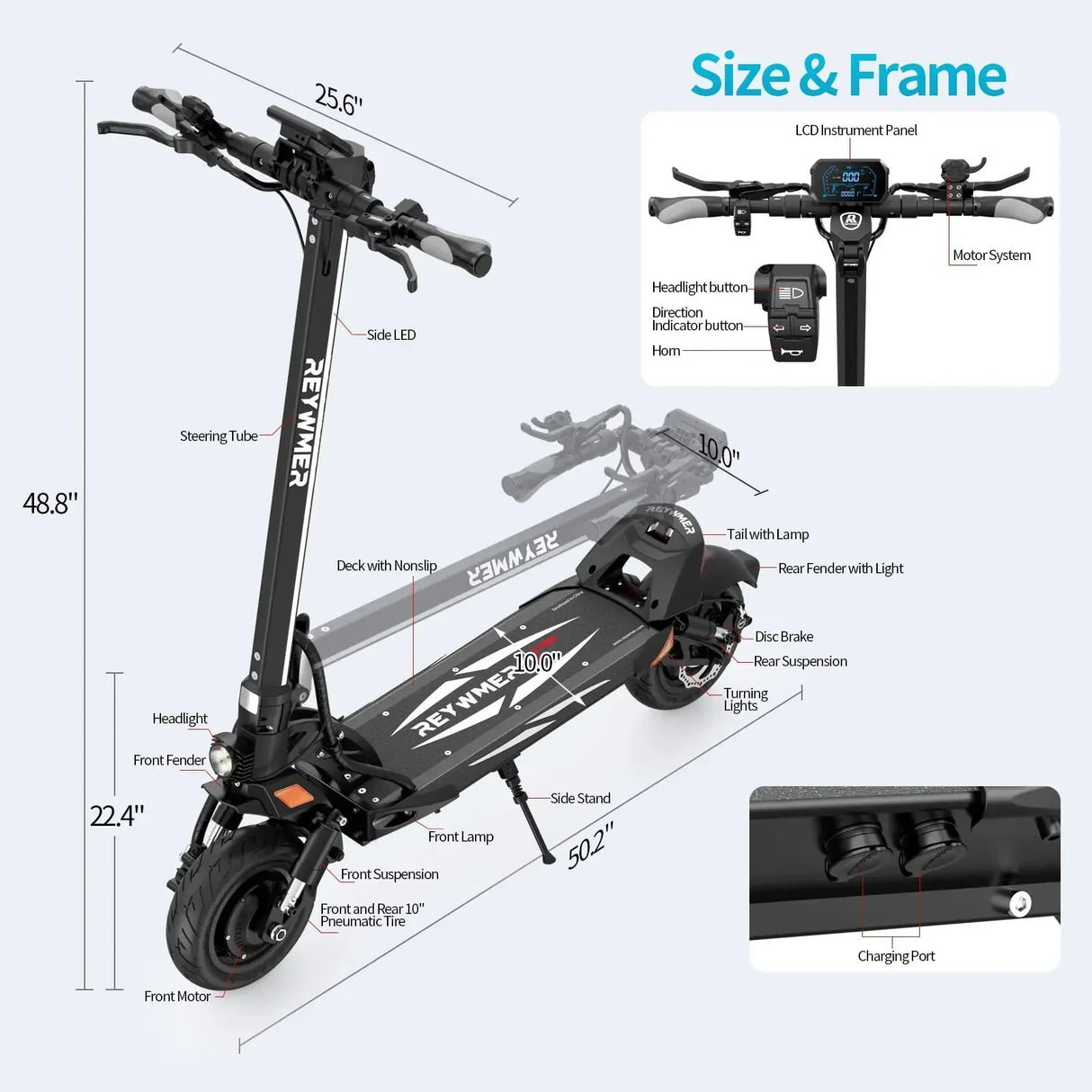 Reywmer Kullter Max electric scooter for Adult wocomotors