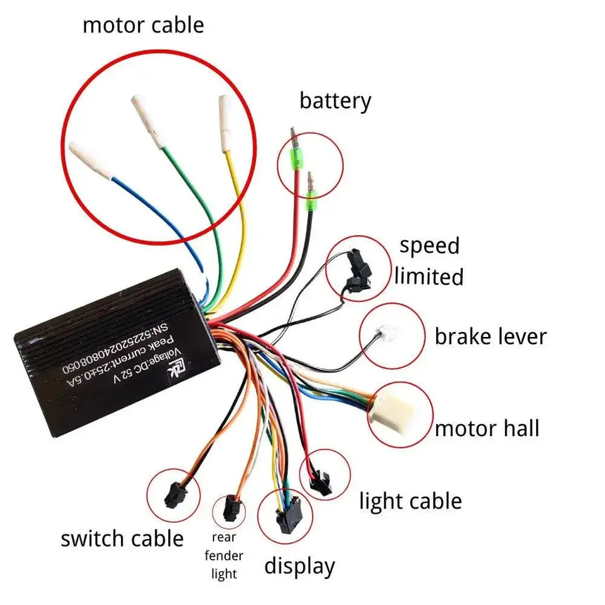 EMOVE CRUISER S Sinewave controller with XT60 or Head of bullet - wocomotors