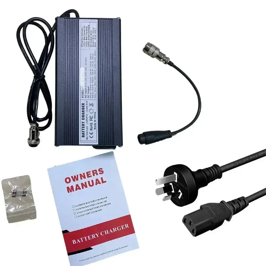 67.2v 5ah fast charger for 60v DUALTRON with GX16 plug wocomotors