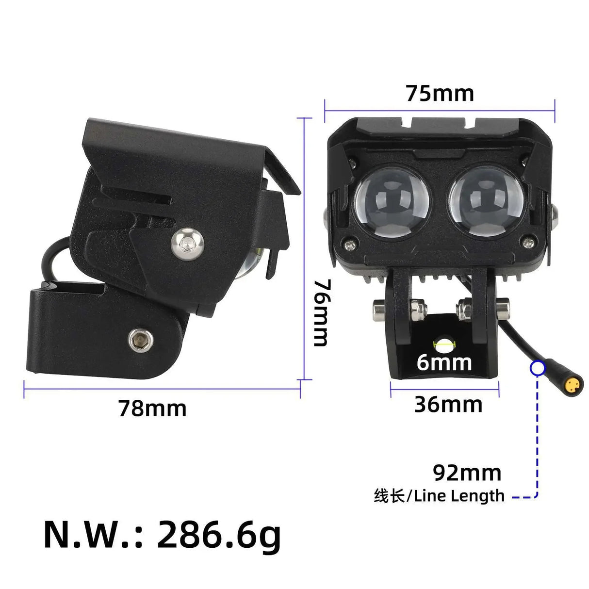 Front light for kukirin G3 Pro wocomotors