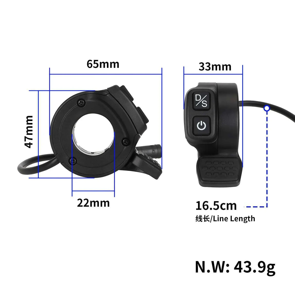 Thumb throttle for kukirin G2 master wocomotors