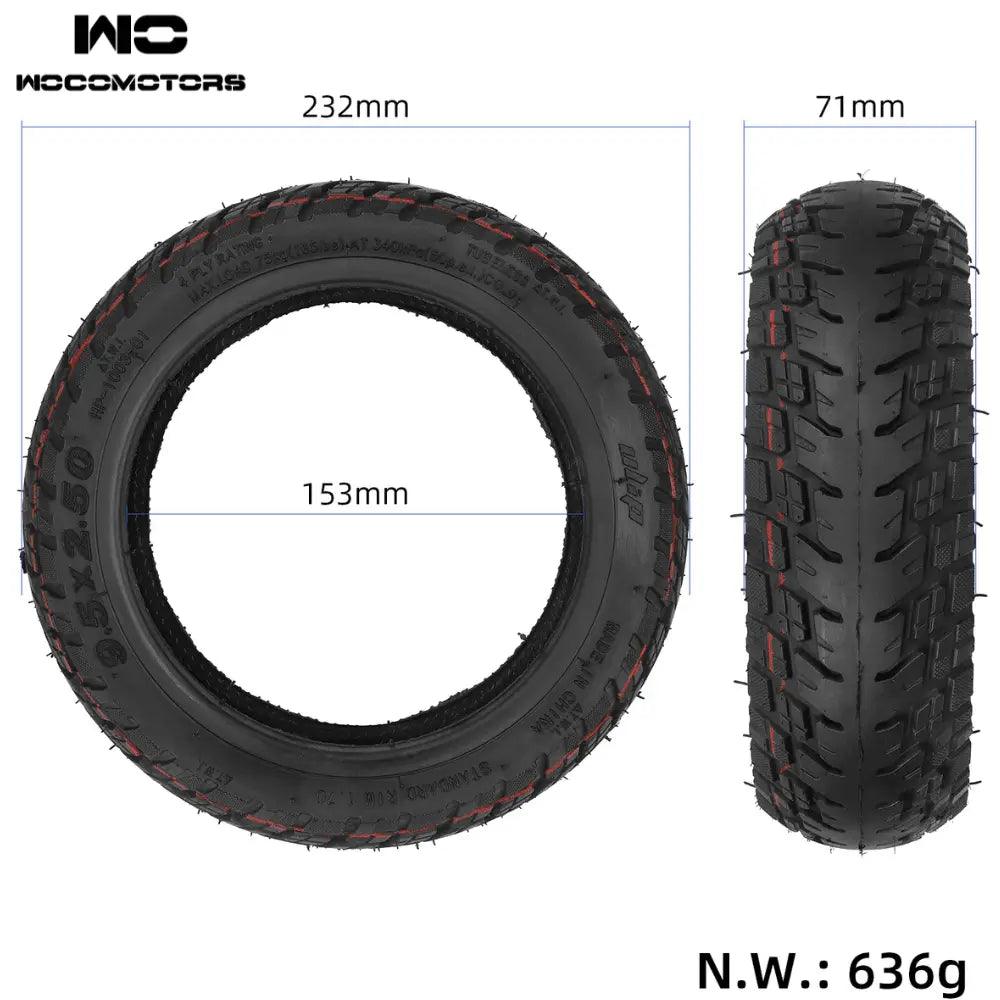 9.5*2.5 Ulip tubeless off - road tires for NIU KQI3 - wocomotors