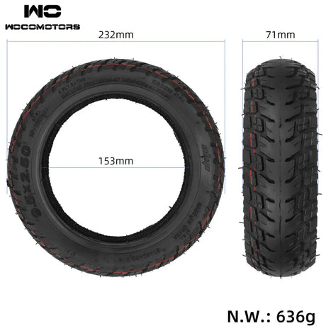 9.5*2.5 Ulip tubeless off - road tires for NIU KQI3 - wocomotors