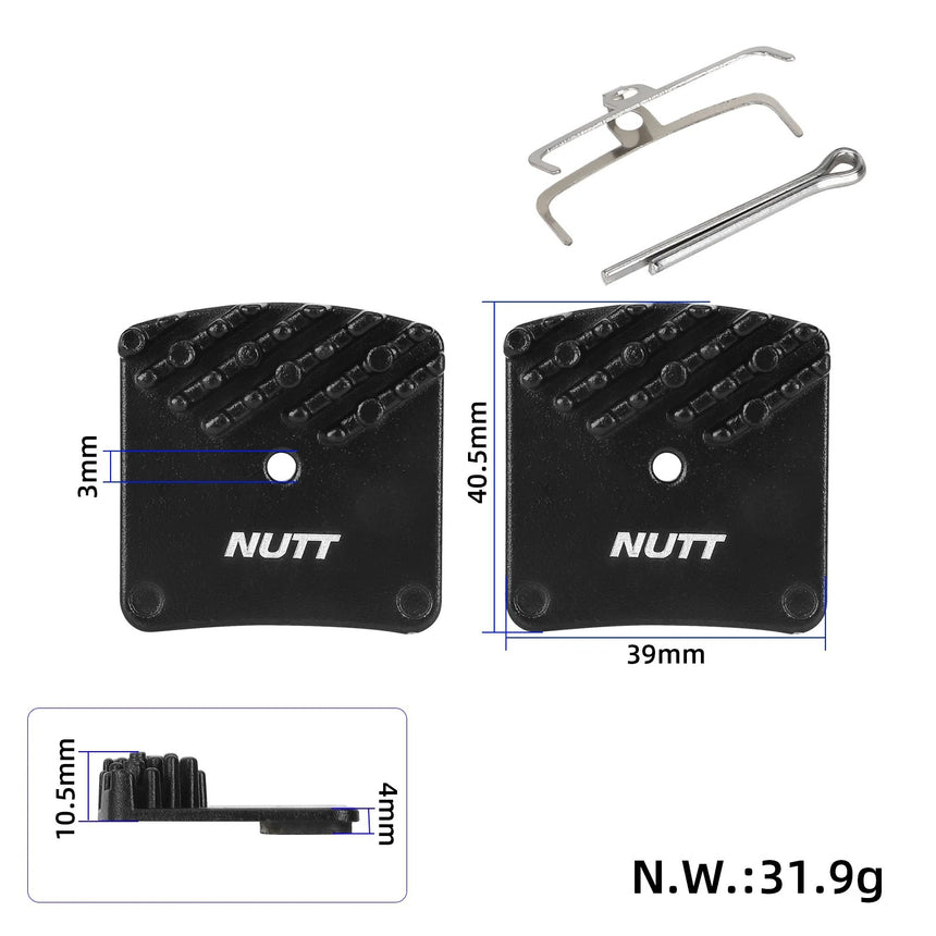 Original NUTT Hydraulic 4‑Positions Brake Pads for Electric Scooter