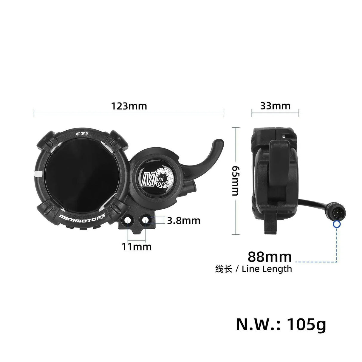 New Eye3 colorful display for minimotors dualtron electric scooter wocomotors