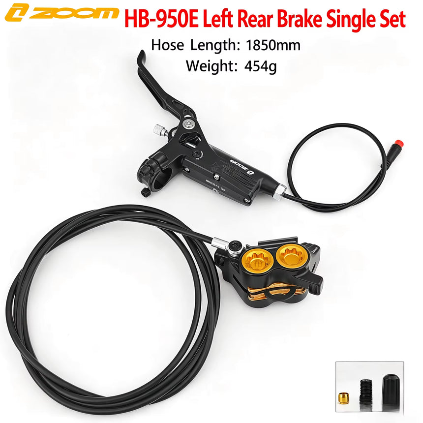 ZOOM HB‑950E 4‑Piston Hydraulic Disc Brake with Power Cut‑Off Front 1000mm Rear 1850mm for EMoto
