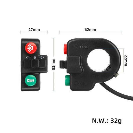 Horn and Light Plug and Play Button - wocomotors