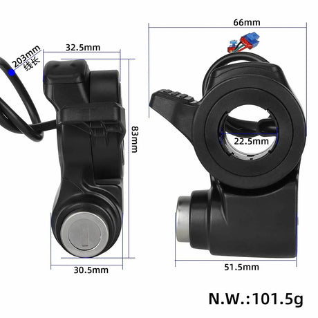 Lock key throttle for kukirin A1 wocomotors